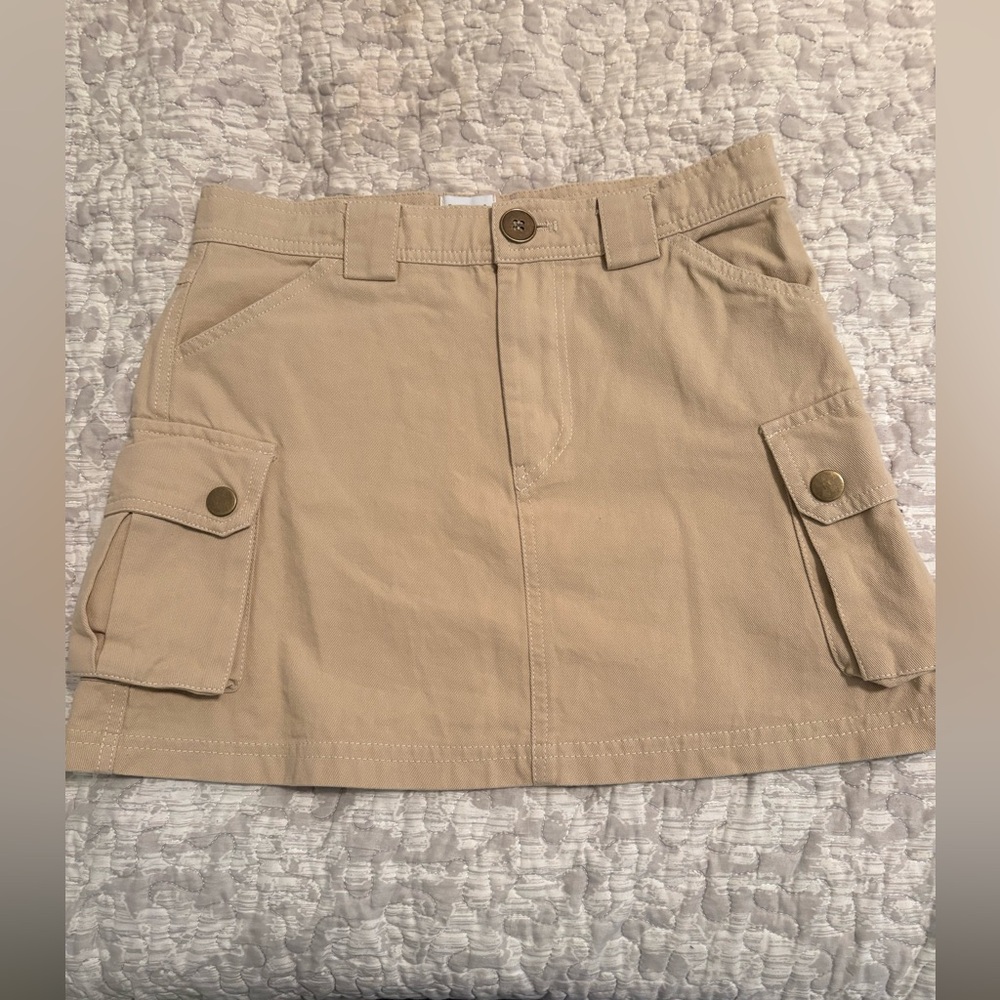 Princess Polly Beige Cargo Mini Skirt - Classic Utility Style